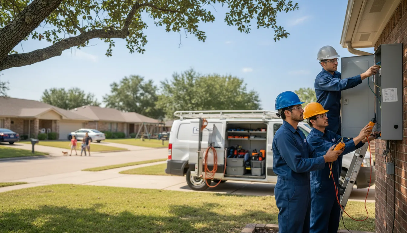 Certified electrician providing emergency electrical services in Braggs, OK